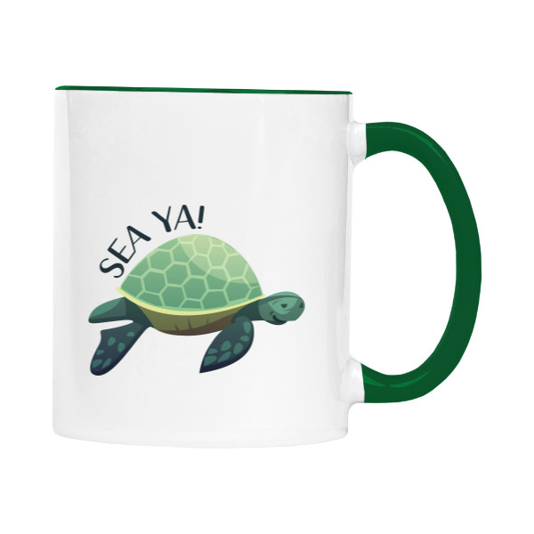 Hrnček malý farebný s potlačou Sea ya